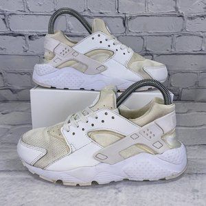 Nike Huarache Run 654275-110 White Running Shoes Sneakers Youth Sz 5.5Y Womens 7